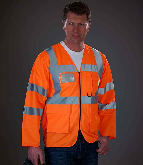 Yoko Hi-Vis Executive Long Sleeve Waistcoat