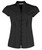 Women's continental blouse mandarin collar cap sleeve (tailored fit)