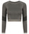 Women's seamless panelled long sleeve crop top