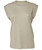 Women's flowy muscle tee with rolled cuff