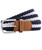 Two-colour stripe braid stretch belt