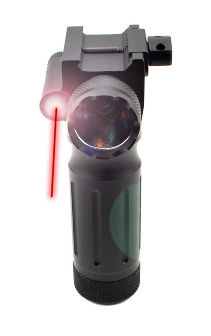 LED Aluminum Front Grip Flashlight and Red Laser Sight Combo