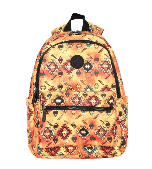 Montana West Yellow Aztec Print Backpack