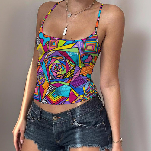 All-Over Print Women's Spaghetti Strap Tank Top PBCVU