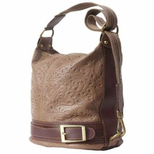 Tote, Italian Artisan Caterina Womens Handmade Leather Bucket or Backpack 