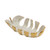 Bowl, Sagebrook Home 18" Leaf, Champagne