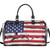 Montana West American Flag Canvas Weekender Bag