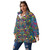 All-Over Print Unisex Borg Fleece Stand-up Collar Coat With Zipper Closure(Plus Size) PB76C