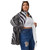All-Over Print Unisex Borg Fleece Stand-up Collar Coat With Zipper Closure(Plus Size) PB775