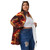 All-Over Print Unisex Borg Fleece Stand-up Collar Coat With Zipper Closure(Plus Size) PB79W