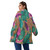 All-Over Print Unisex Borg Fleece Stand-up Collar Coat With Zipper Closure(Plus Size) PB79M