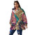 All-Over Print Unisex Borg Fleece Stand-up Collar Coat With Zipper Closure(Plus Size) PB79H