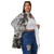 All-Over Print Unisex Borg Fleece Stand-up Collar Coat With Zipper Closure(Plus Size) PB79V