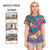 All-Over Print Women's Round Neck T-Shirt | 190GSM Cotton PB93F