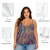 All-Over Print Women's Cami Peplum Top PBE76