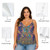 All-Over Print Women's Cami Peplum Top PBE7Z