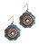 Earrings, Shotgun Patina Medallion