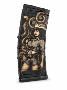 Custom Laser Engraved AR-15 PMAG – "She's a Texas Rose" Cowgirl Edition (30-Round)
