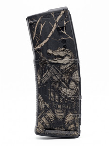Tactical Gator alligator laser engraved black Magpul PMAG 30 GEN M3 5.56 223 magazine