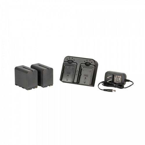 Ikan DVDUALS970 Camera Battery Kit w/Replacement Batteries& Dual Battery Charger