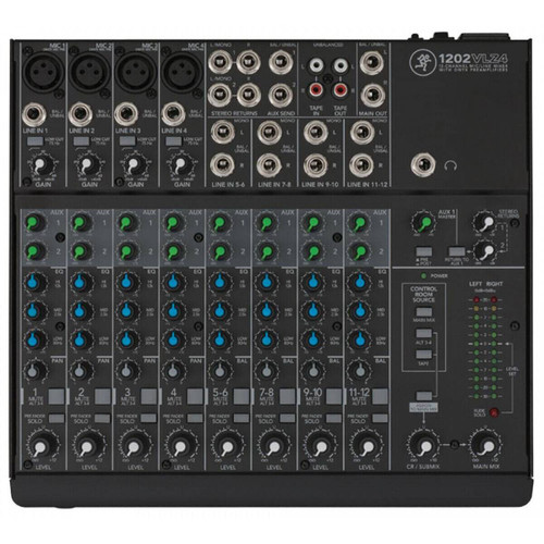 Mackie 1202VLZ4 12 Channel Ultra Compact Mixer Low Noise Design & Easy to Use
