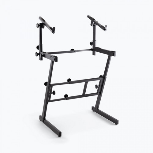 On Stage KS7365EJ Folding Z Style Keyboard Stand with Second Tier Set Up