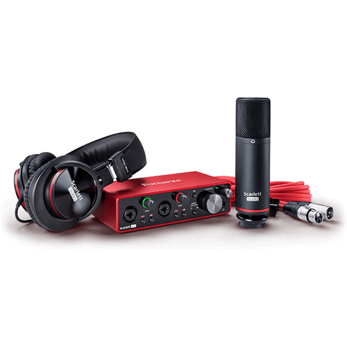 Focusrite SCARLETT 2I2 STUD 3 USB Audio Interface with Condenser Mic & Headphone
