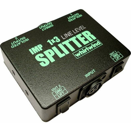 Whirlwind SP1X3LL IMP 1X3 Line Level Splitter box 1 Direct out & 2 Iso Outs