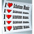 I Love Heart Echo tone Music Bumper Stickers 5 pack 10X3 Guitar Audio Sticker