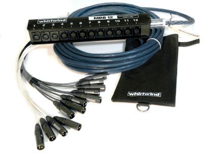 Whirlwind Mini 12 Audio Stage Drop Snake for Live sound