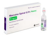 ASPEN Bupivacaine (Marcaine) 0.5% glucose Solution for Injection 4ml (Heavy)