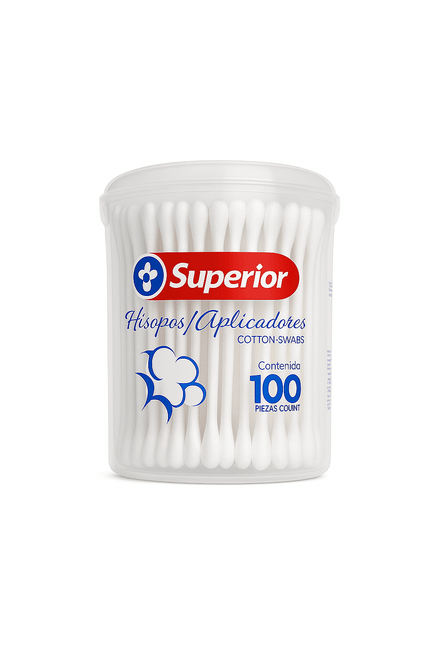 SUPERIOR Cotton swabs 100 ct cannister