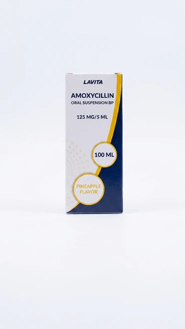 LAVITA Amoxicillin 125mg/5ml suspension 100ml (Pineapple Flavor)