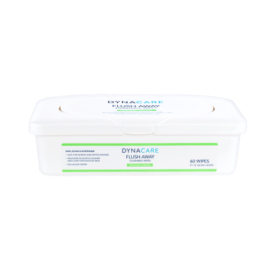 DYNAREX Flushable Wipes - Adult, 9" x 13" Tub