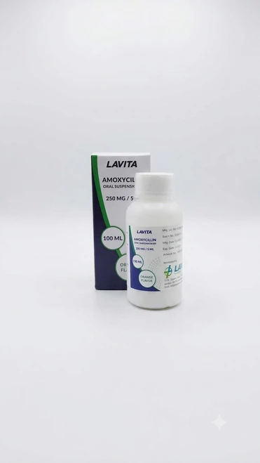 LAVITA  Amoxicillin 250mg/5ml suspension (Orange Flavor)