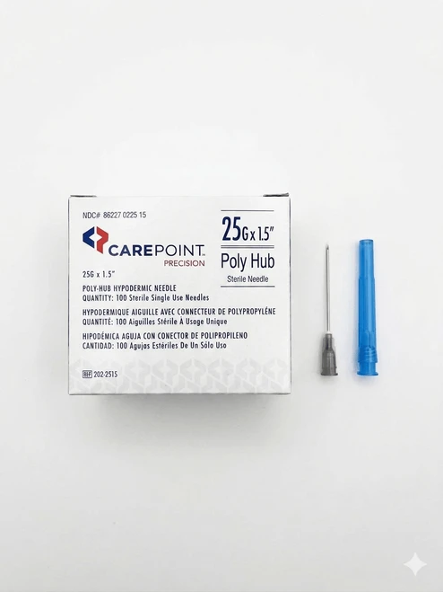 ALLISON CAREPOINT Poly Hub Hypodermic Needle Sterile Disposable 21G