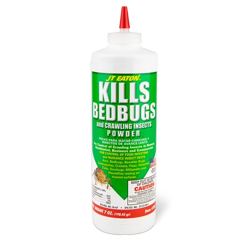 JT EATON Kills Bedbugs and Crawling Insects Powder 7oz Puffer Bottle