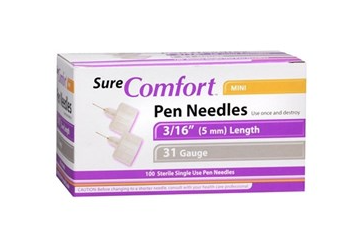 ALLISON SURE COMFORT Insulin Pen Needle 31G x 3/16" 5mm