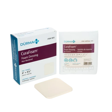 DYNAREX Curafoam Foam Dressings 4"x4.25"
