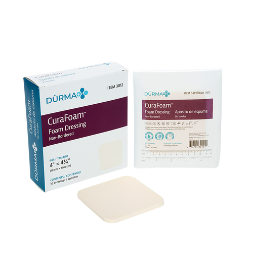 DYNAREX Curafoam Foam Dressings 4"x4.25"