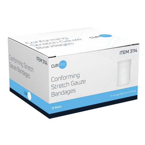 DYNAREX Conforming Stretch Gauze Bandages Sterile Latex Free 4" x 4.1yds