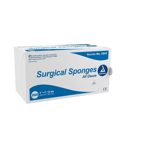 DYNAREX Surgical Sponges Gauze Non Sterile 12 ply 4" x 4"