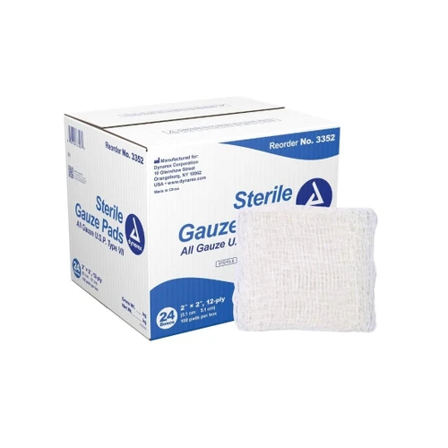 DYNAREX Sterile Gauze Pads 12 ply 2"x2"