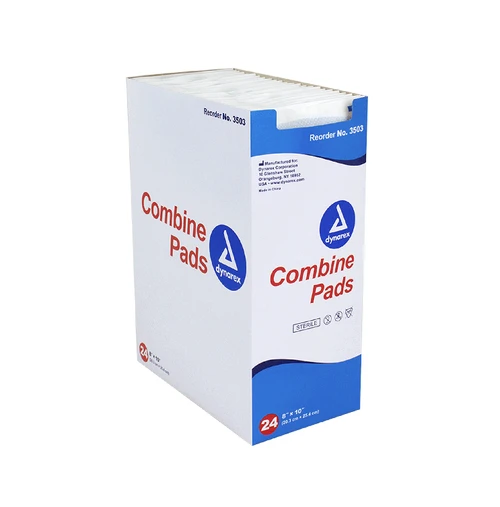 DYNAREX Combine Pads Sterile 8"x10" 1/pouch