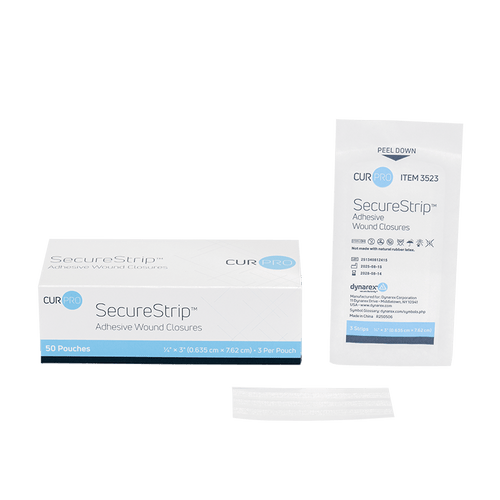 DYNAREX SecureStrip Adhesive Wound Closures - Sterile, 1/4" x 3"