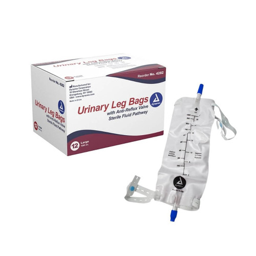 DYNAREX Urinary Leg Bags Sterile, Large, 1000ml w/valve