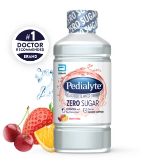ABBOTT PEDIALYTE Electrolyte Zero Sugar Fruit Punch 33.8 fl oz
