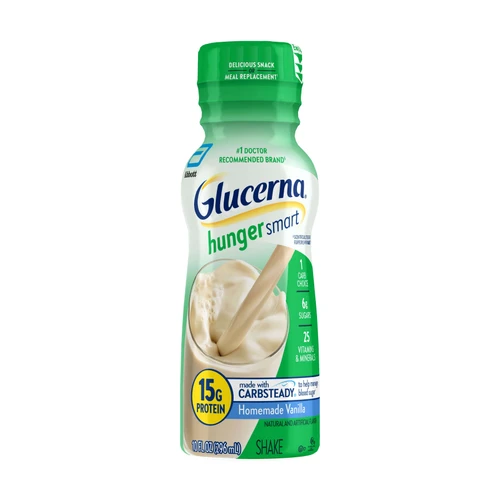 ABBOTT GLUCERNA Hunger Smart Shake Homemade Vanilla 10oz 296 ml