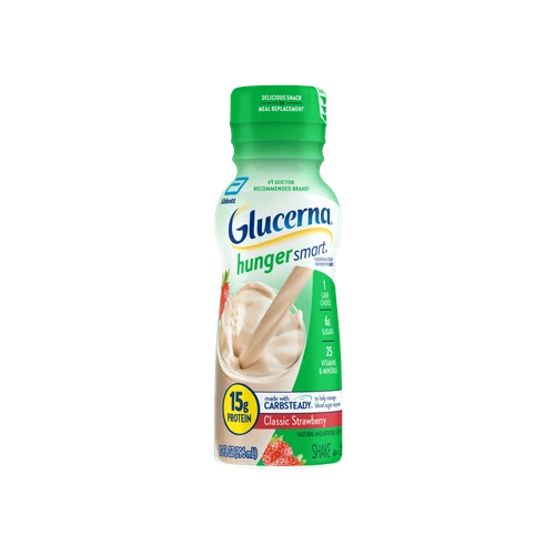 ABBOTT GLUCERNA Hunger Smart Shake Creamy Strawberry 10oz 296ml