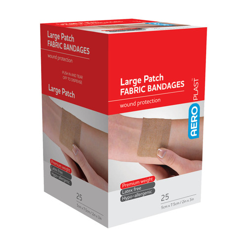 AEROPLAST Fabric Bandages Premium Weight Large Patch Wound Protection BX25